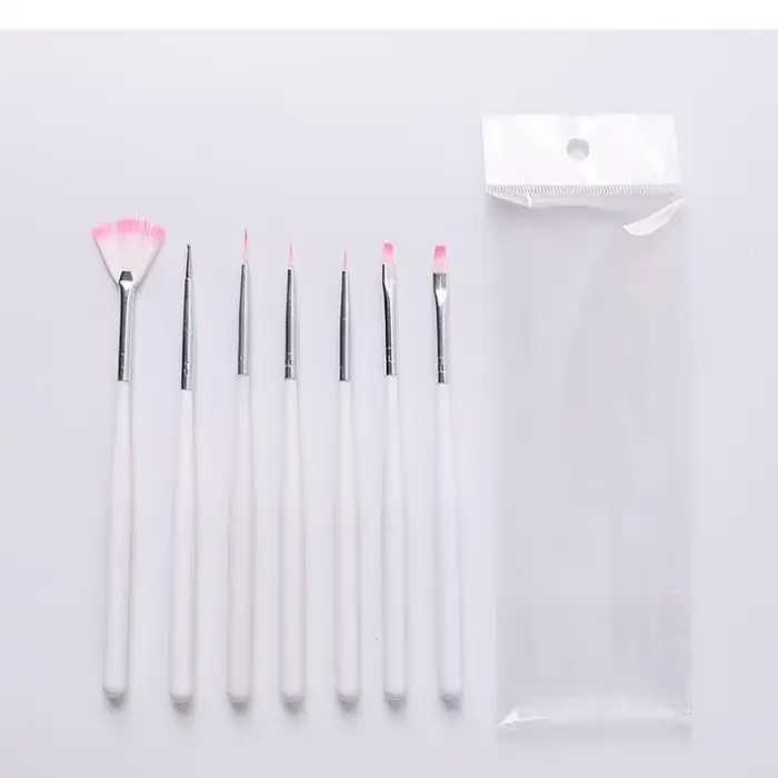 Ensemble de pinceaux pour Nail Art, 7 pièces, pinceaux pour peinture sur ongles, outils de salon de 