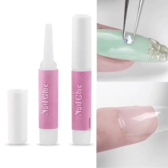 50 pièces colle à ongles pour ongles acryliques, colle pour pointes d'ongles colle professionnelle p