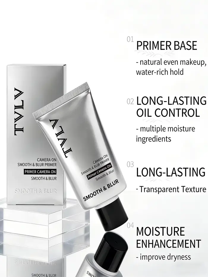 Gel de base transparent hydratant et affinant les pores pour une application de maquillage lisse