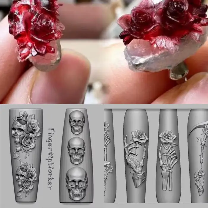 Moules en Silicone pour Nail Art