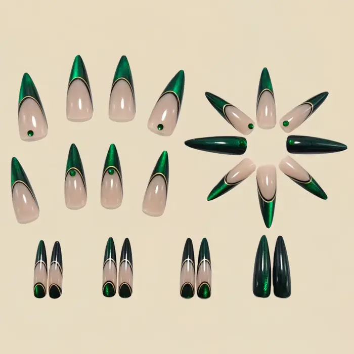 Faux ongles mi-longs pour femmes