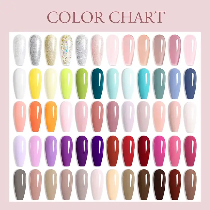 VENALISA Kit de vernis à ongles Gel Hema gratuit nu rose paillettes magnifique couleur manucure
