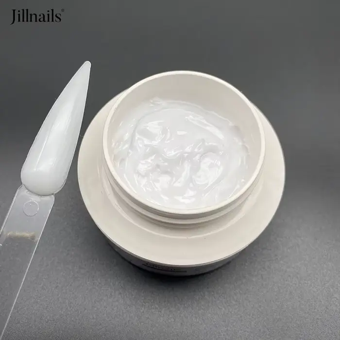 Jillnails-Gel UV pour Extension d'Ongles, Crème Dure, Blanc Laiteux, 50g, 50ml
