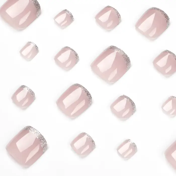 24 pièces ongles esthétiques presse