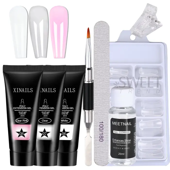 Kit d'extension d'ongles en Gel pour débutant