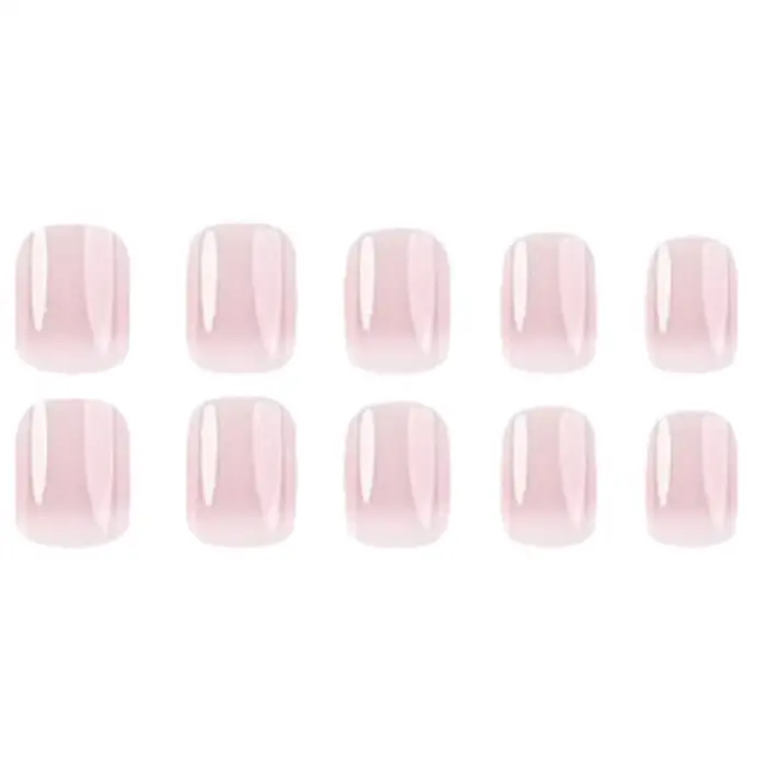24 pièces de nouveaux ongles à pression de style français (autocollants pour faux