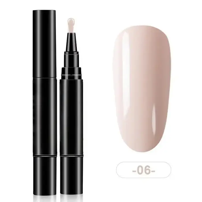 1 pièce Stylo de vernis à ongles gel UV semi-permanent, base et top coat, couleur pure, pour nail art, vernis gel hybride néon