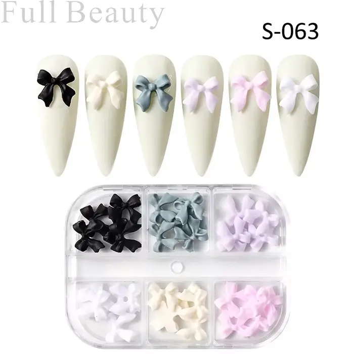 Breloques de luxe pour ongles, nœuds japonais mignons, décoration, pièces de ruban Kawaii, figurines