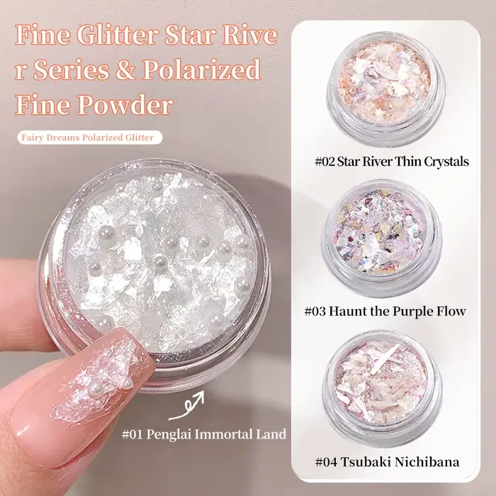 Poudre à paillettes pour ongles galaxie