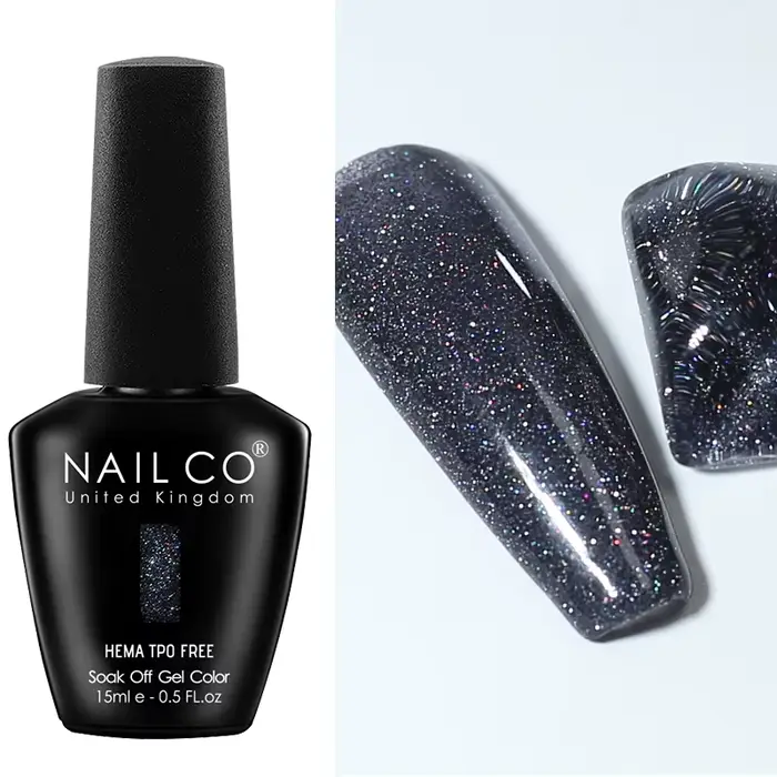NAILCO 15ml paillettes Gel Vernis à ongles effet Elashy foncé