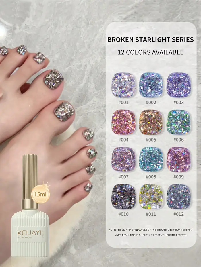 Vernis à ongles Gel argenté à paillettes