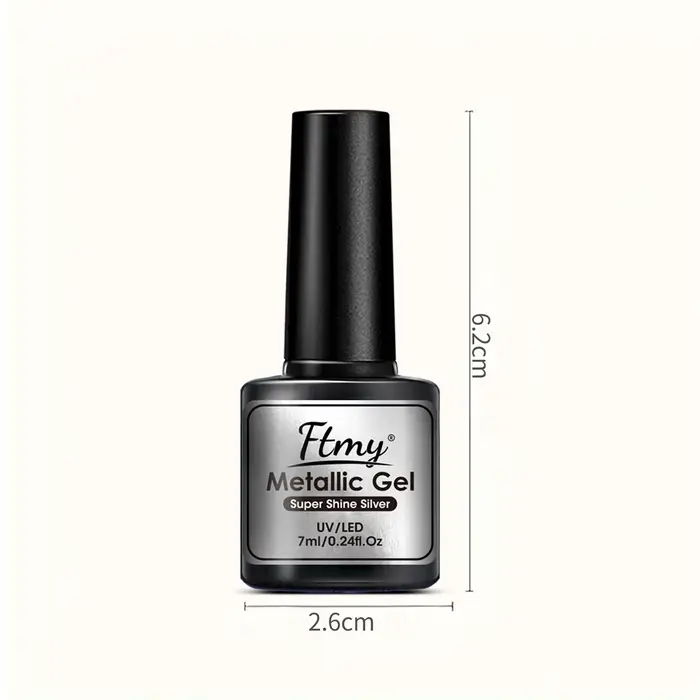 Gel métallique argenté pour Nail Art