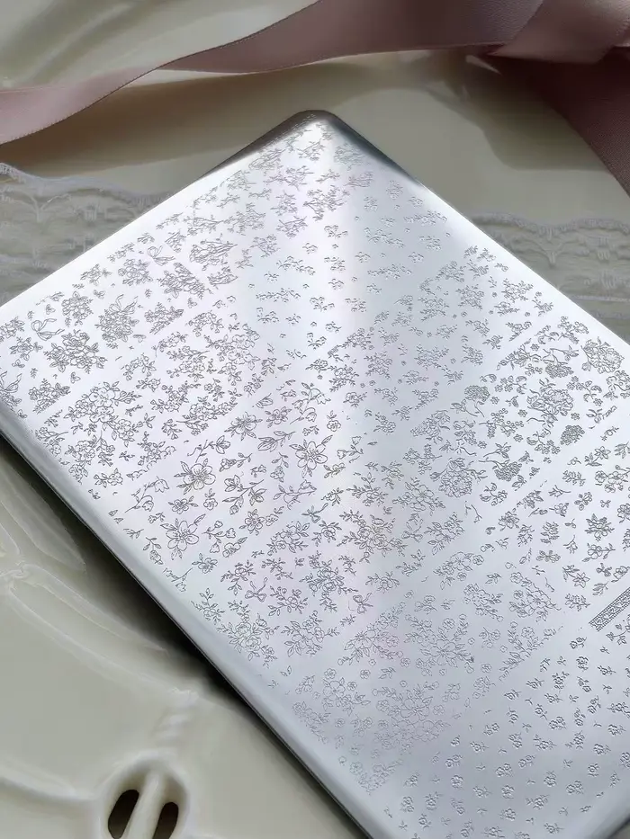 Plaque de transfert en acier inoxydable pour nail art