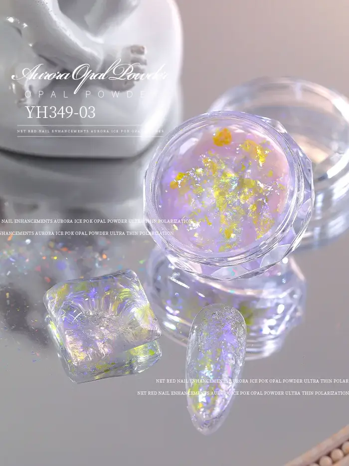 0.1g/pot Aurora caméléon Nail Art opale flocons holographique miroir magique haute brillance poudre irisée sirène Chrome