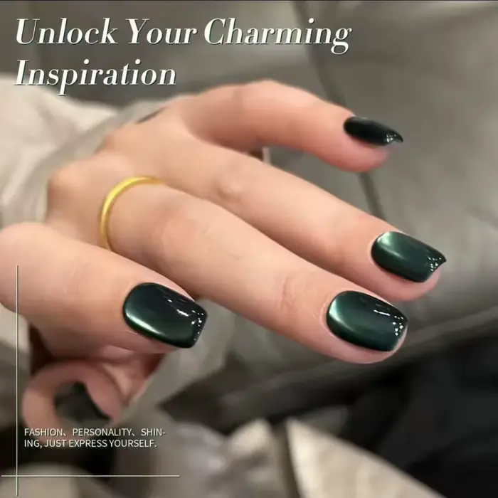 MIANEL Gel à ongles vert œil de chat