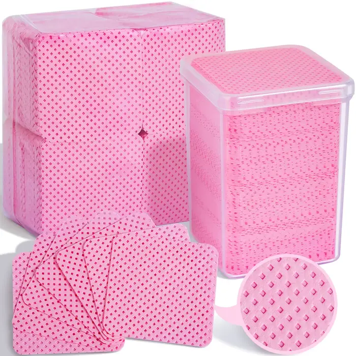 LINMANDA 200 pièces lingettes de nettoyage des ongles non pelucheuses tampons