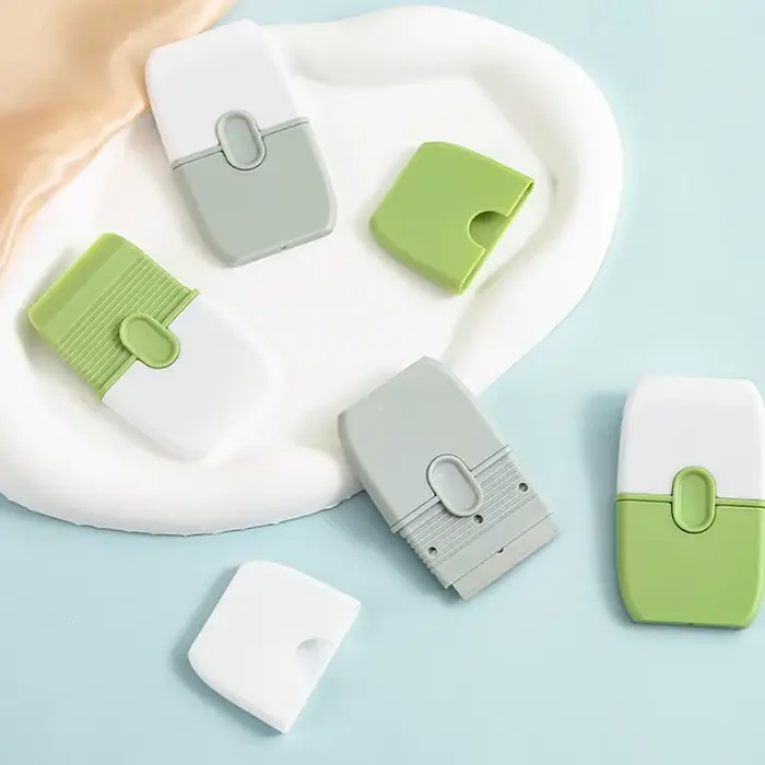 Grattoir professionnel d'estampage d'ongles à Double tête en acier inoxydable