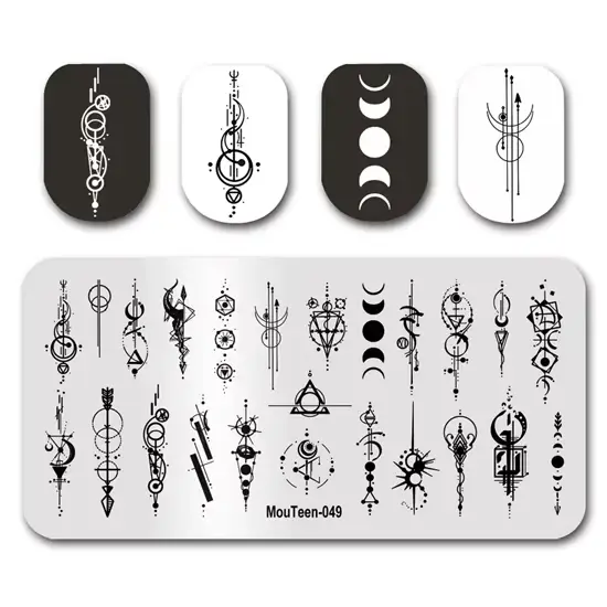 Tampon à ongles motif Evil Eye Hamsa pour Nail Art, 161 pièces
