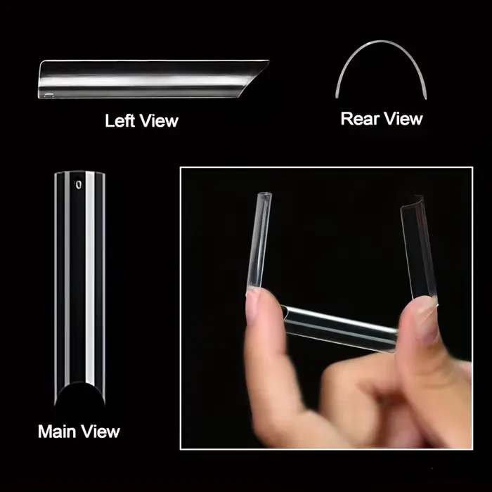 Pointes d'ongles en boîte pour pipe à eau, tête carrée française, cercueil extra long, demi-couvertu