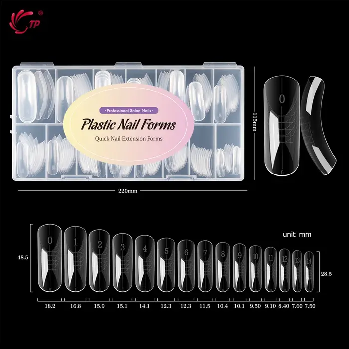 TP 75 pièces/150 pièces Stiletto double forme ongles acrylique construction rapide Gel moule couverture complète