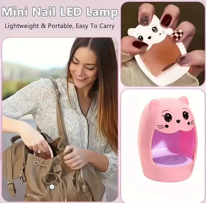 LULAA lumière UV pour ongles pour vernis Gel sèche-ongles avec forme mignonne petite et Portable