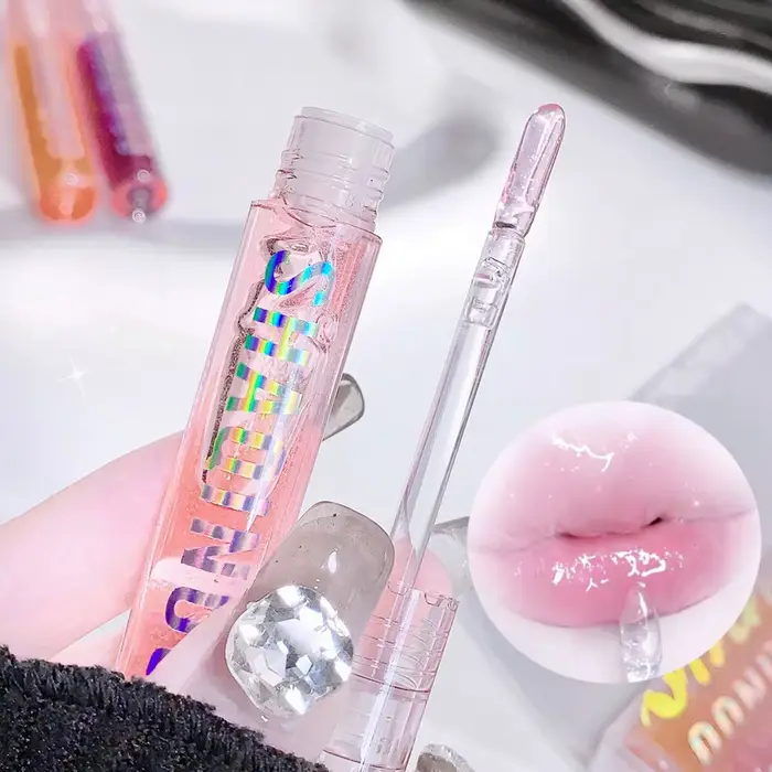 Gelée de miroir brillant à l'eau avec perles fines