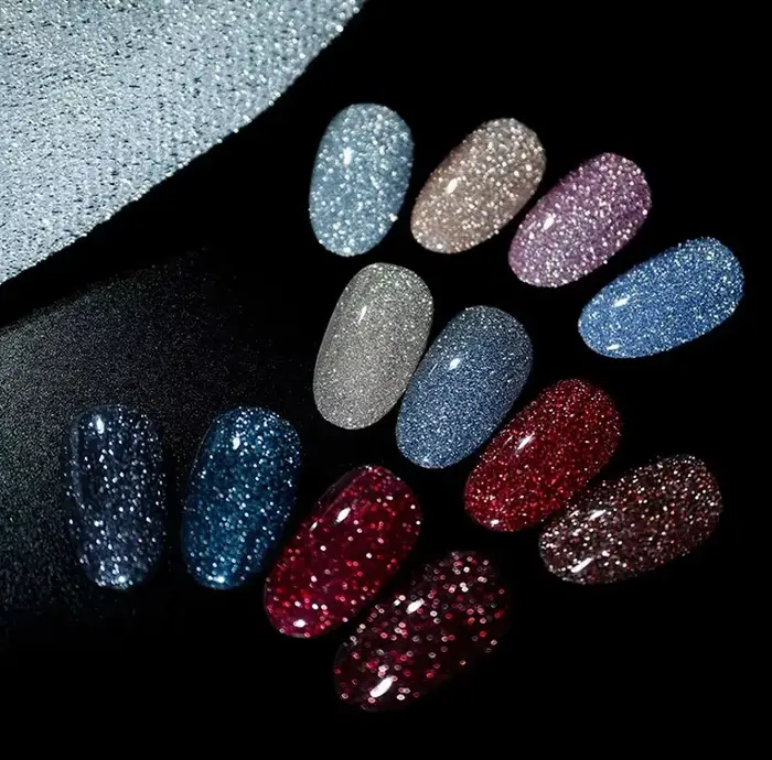 Verhéritage à ongles gel scintillant