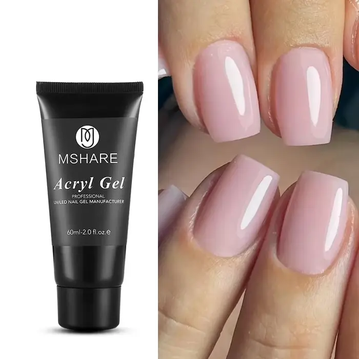 MSHARE Poly ongles Gel acrylique 60ml constructeur UV Led Acrylgel