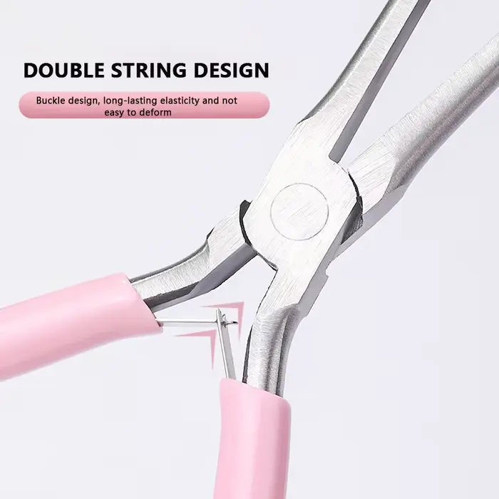 Pince à épiler en acrylique pour extension d'ongles