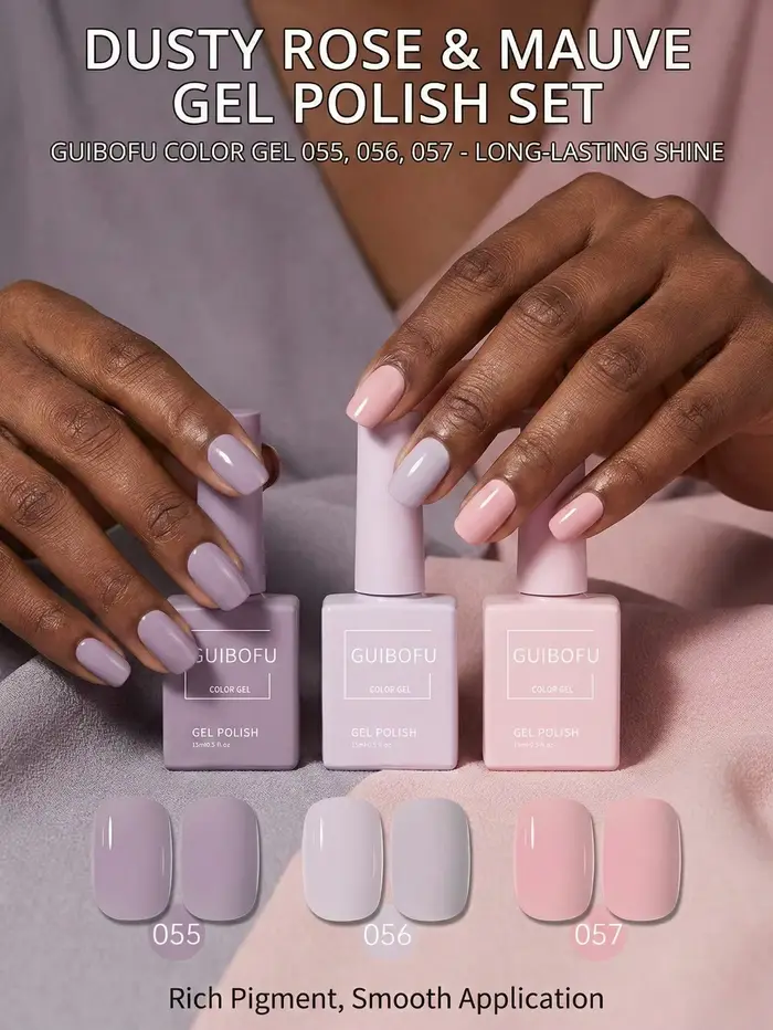 Lot de 3 vernis gel 15 ml