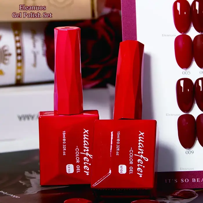 Elefil os-Verhéritage à Ongles en Gel Rouge pour Photothérapie