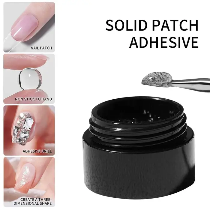 Colle à ongles solide, gel pour faux ongles à presser, gel à ongles résistant pour extension de manucure, colle adhésive pour faux ongles, longue durée