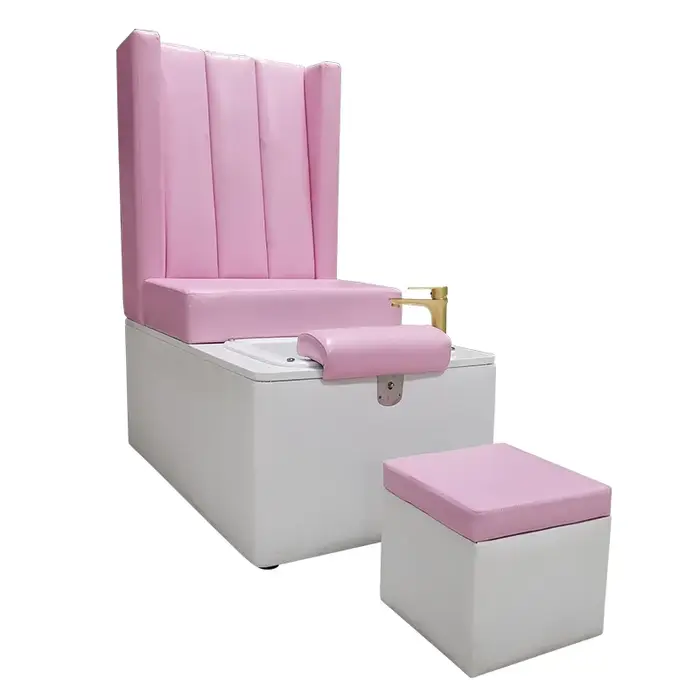 Nouveau style tendance : Fauteuil de pédicure rose, mobilier de salon de manucure, fauteuil de massage pour spa des pieds, fauteuil de manucure et pédicure