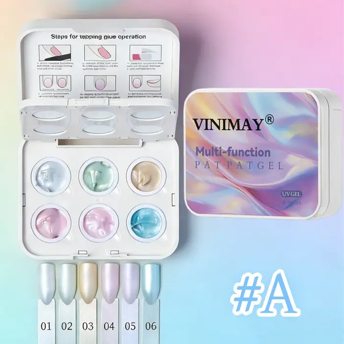 Nouvel ensemble de tampons à ongles 6 couleurs