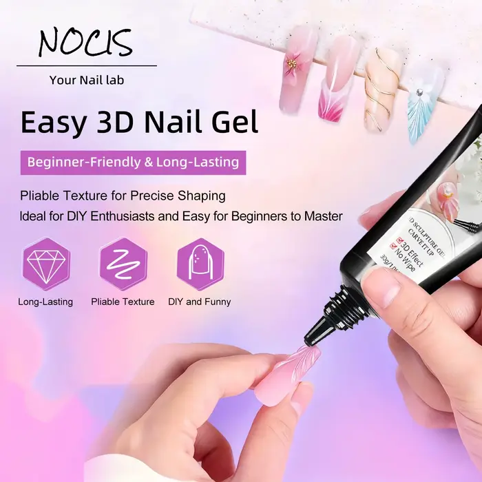 Gel à ongles 3D NOCIS, 15g 30g Gel transparent pour sculpter