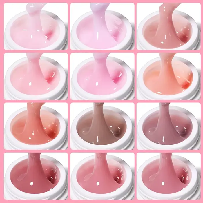 UR SUGAR 15ml boîte Extension Gel pour ongles gelée rose blanc clair Gel UV Gel dur