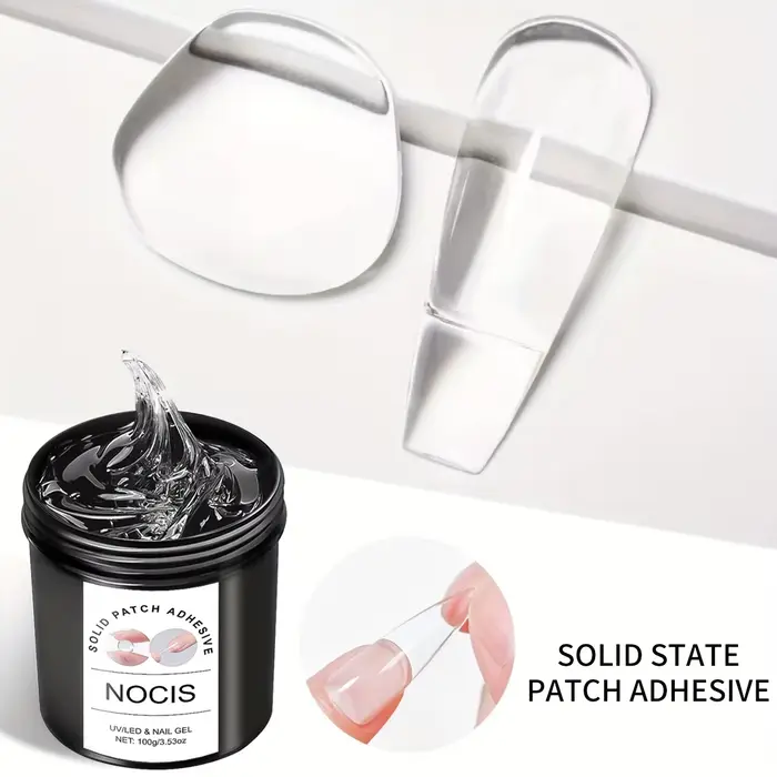 Gel adhésif solide pour ongles