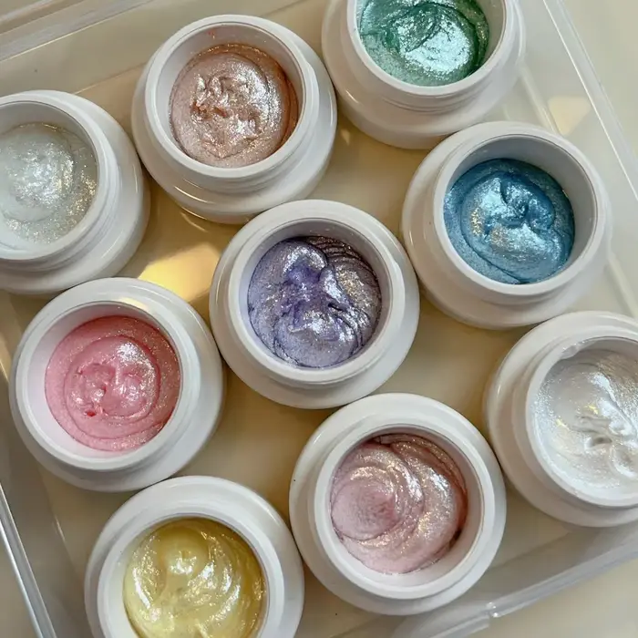 Poudre crème Aurora Fairy pour nail art