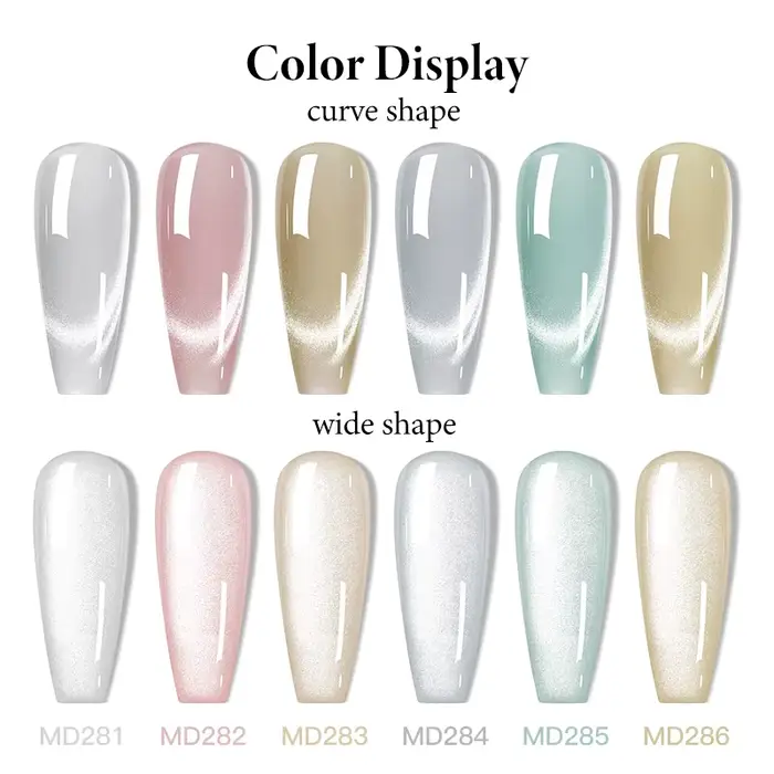 MSRUIOO 8ml clair de lune chat magnétique vernis à ongles paillettes rose argent Semi Permanent Style français Nail Art