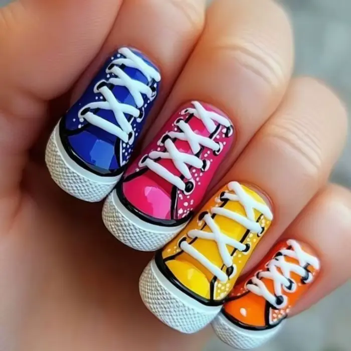 Faux ongles mi-longs pour femmes et filles