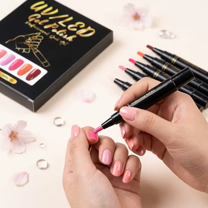 Kit de stylos à ongles DIY 6 couleurs
