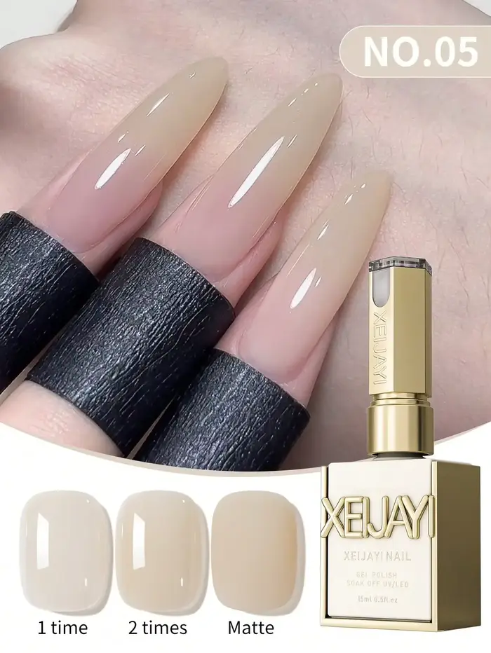 Vernis à ongles gel rose transparent 15ML vernis à ongles longue durée gel imbibé Led/UV vernis à on