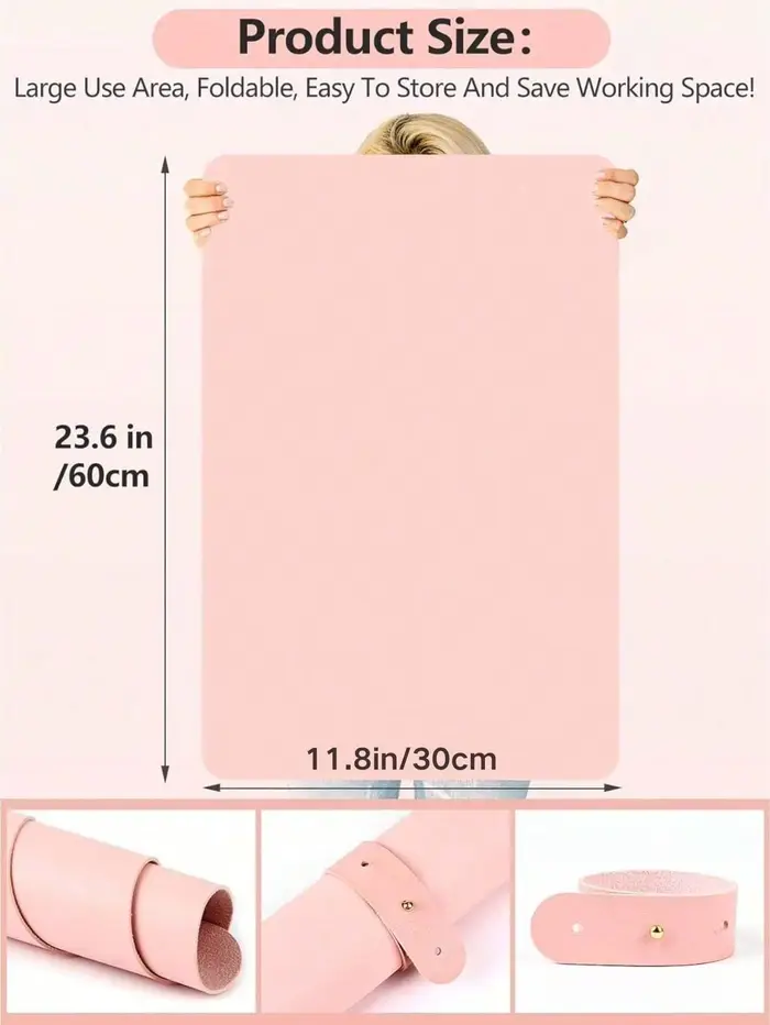 Polymères de table rose pour nail art