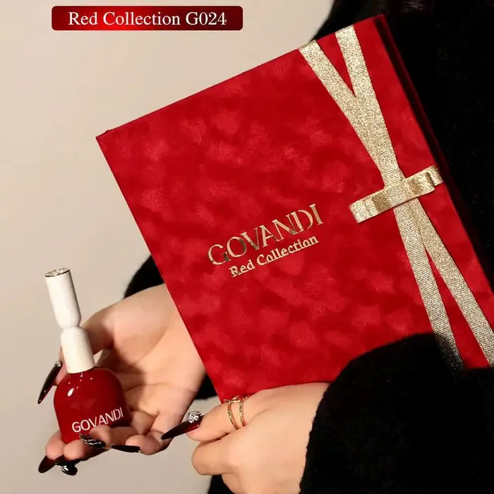 Vernis à ongles Gel œil de chat en cristal rouge