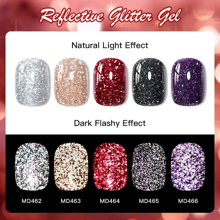 Vernis à ongles gel réfléchissant argenté 8ml