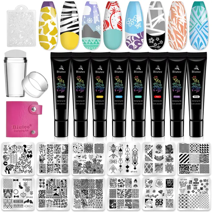 Biutee 2025 Nail Art estampage Gel débutant acrylique Kit d'ongles spécial polissage impression ongles conception Gel