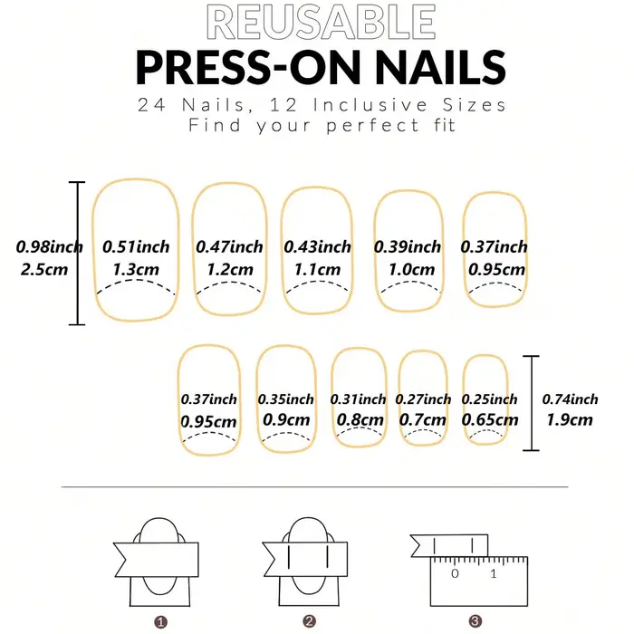Faux ongles en marbre carré moyen