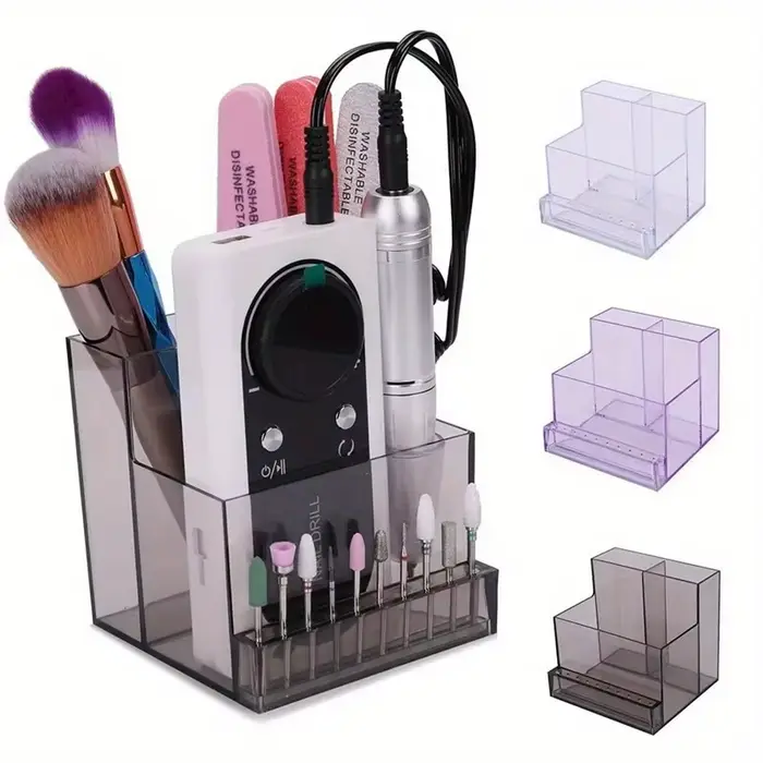 Présentoir de forets à ongles, boîte d'exposition transparente, organisateur de maquillage Transpare