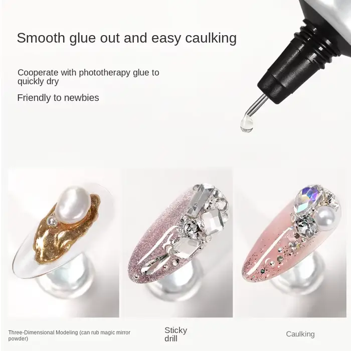 Gel de sculpture d'ongles 3D pour Nail Art, bricolage artisanal, manucure, peinture, sans lingette, colle biscuits, 15g, N64.