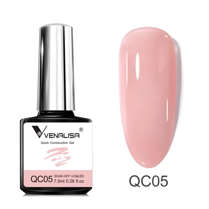 VENALISA 7.5ml Gel de Construction rapide Semi Transparent gelée couleur vernis à ongles renforcement tremper UV LED Gel rose nu